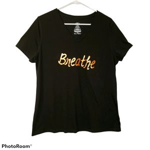Athletic women's XL "Breathe" short sleeve tee shirt. 609